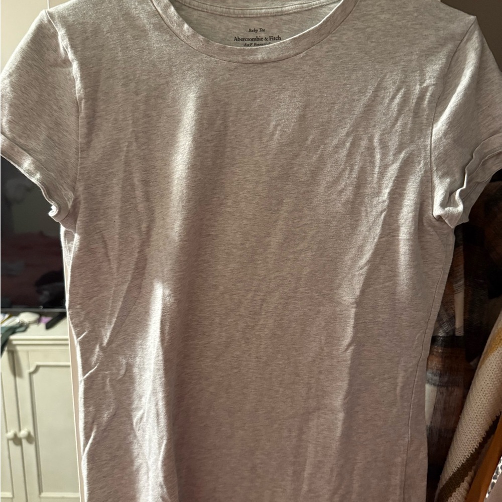 Abercrombie & Fitch Light Gray Tee